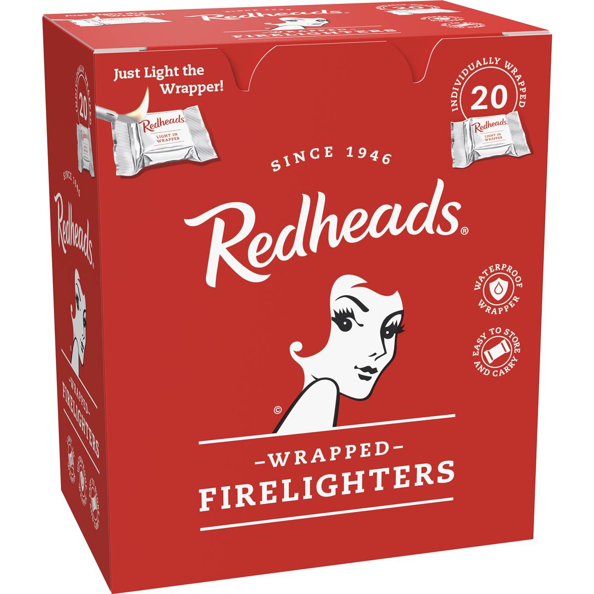 Redheads Classic Wrapped Firelighters 20 Pack