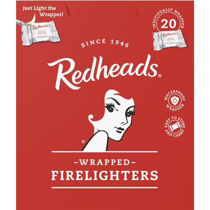 Redheads Classic Wrapped Firelighters 20 Pack