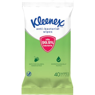 Kleenex Anti Bacterial To Go Wipes 40 pack