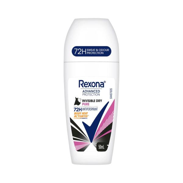 REXONA WOMEN DEODORANT 72HR ADVANCED ROLL ON INVISIBLE PURE 50ML