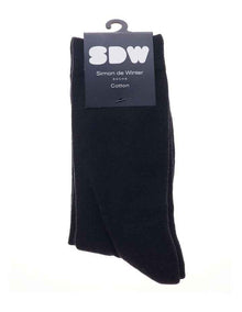 2 Pack Cotton Comfort Crew Socks in Black
