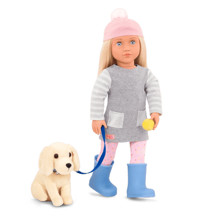 Our Generation Deluxe 45cm Doll - Meagan & Pet Golden Retriever