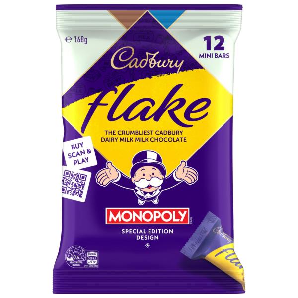 CADBURY FLAKE CHOCOLATE SHAREPACK 12 PACK 168G