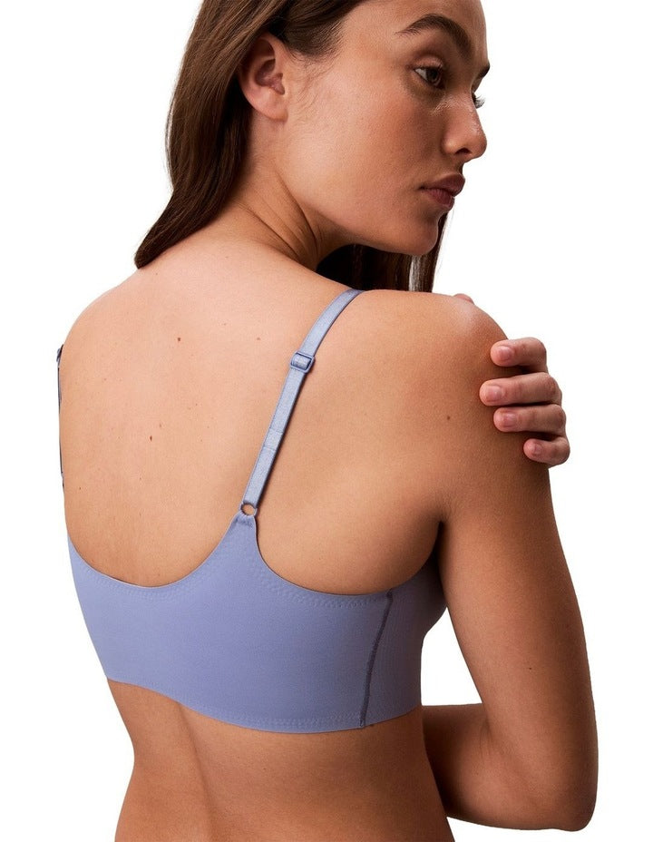 Invisibles Microfibre Stretch Lght Lined Bralette in Blue Tulip