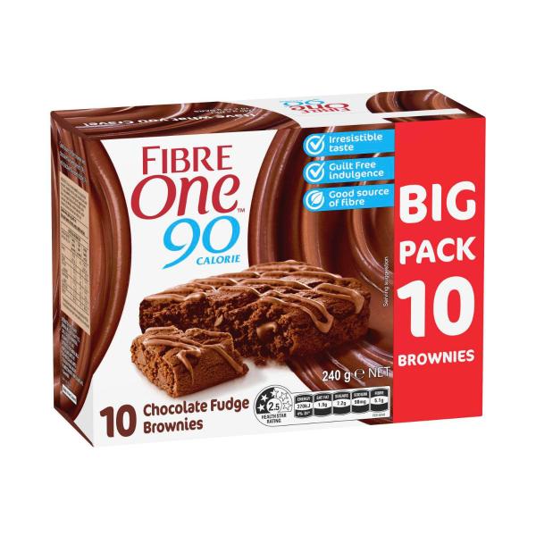 FIBRE ONE BROWNIE CHOCOLATE FUDGE BULK PACK 240G