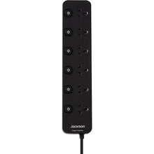 Jackson 6 Way Switched Surge Protected Powerboard