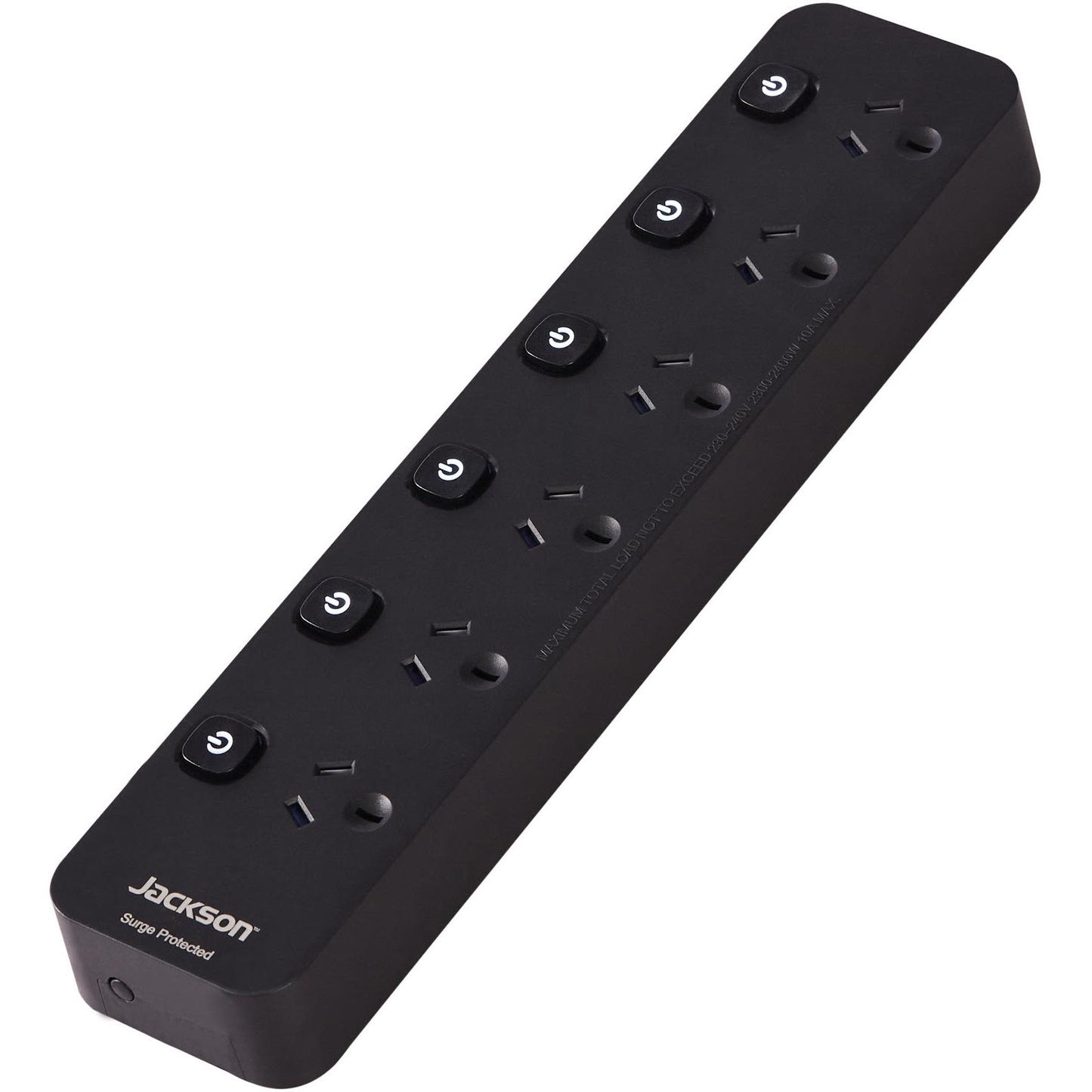 Jackson 6 Way Switched Surge Protected Powerboard