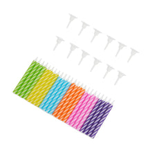 24 Pack Striped Candles