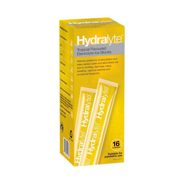 HYDRALYTE ICE BLOCK TROPICAL 16PK