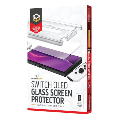 Powerwave Glass Screen Protector with Alignment Tray for Nintendo Switch OLED