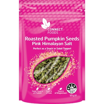 Connect Foods Pumpkin Seeds Pink Himalayan Salt 125g