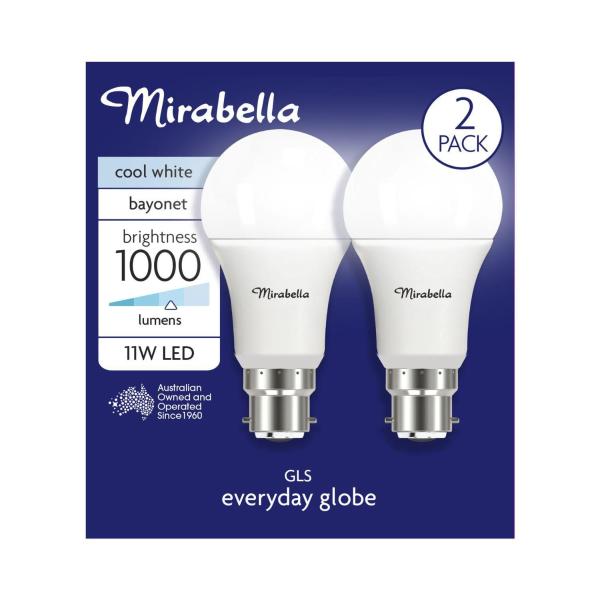 Led GLS BC 11W 1000LUM 4000K Cool White Brand A60
