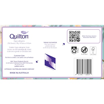Quilton 2Ply Tissue Hypo-Allergenic 250 pack