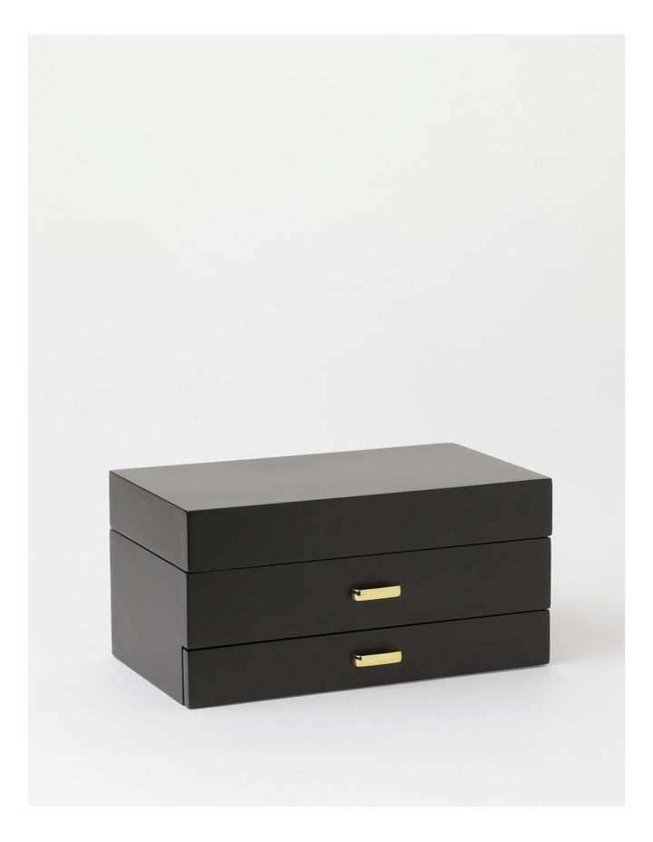 Multi Drawer Jewellery Box in Black