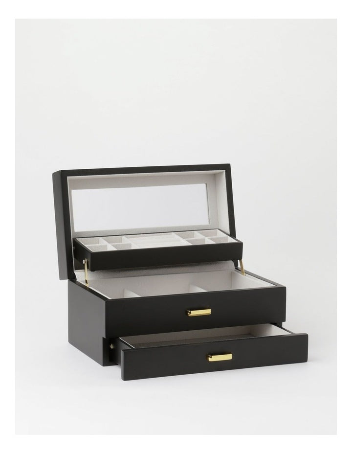 Multi Drawer Jewellery Box in Black