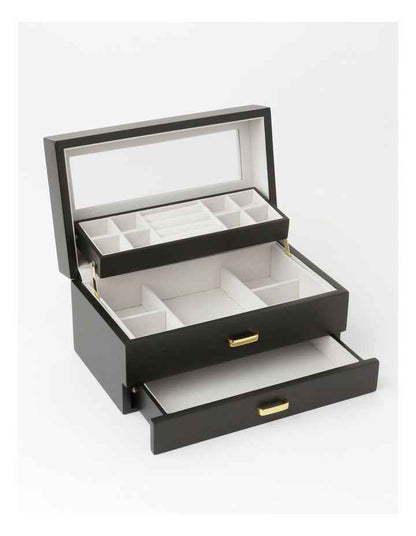 Multi Drawer Jewellery Box in Black