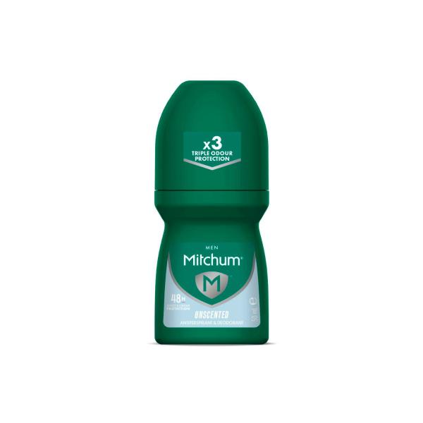 MITCHUM MEN ROLL ON DEODORANT UNSCENTED 50ML