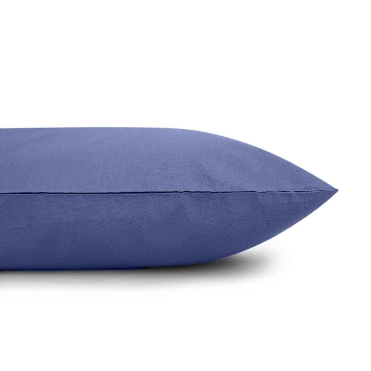 2 Pack 180 Thread Count Standard Pillowcases - Mid Blue