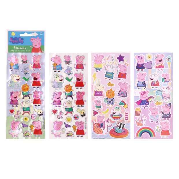 Peppa Pig 3 Pack Puffy Stickers