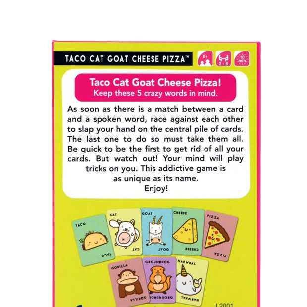Taco! Cat! Goat! Cheese! Pizza!