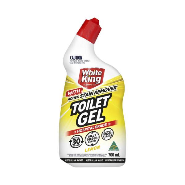 WHITE KING POWERCLEAN CLEANER TOILET GEL: LEMON:.:700 ML