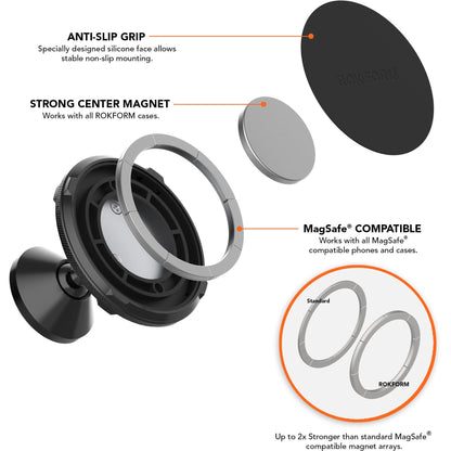 Rokform MagSafe Aluminium Swivel Dash Mount