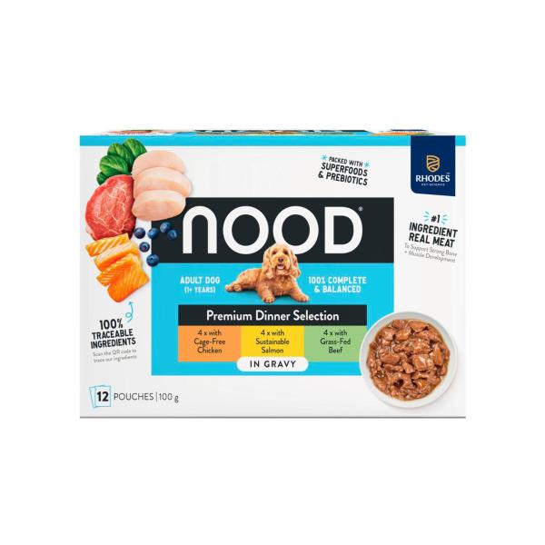 NOOD WET DOG FOOD FAVOURITES IN GRAVY 12X100G