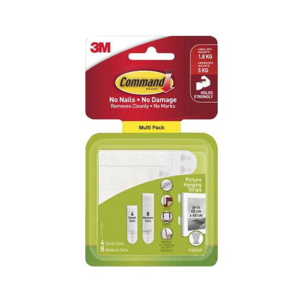 Command Small & Medium Picture Hanging Strips Value Pack