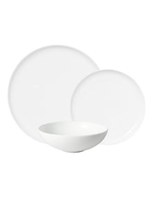 Cashmere Mansion High Rim Dinner Set 12 Piece in White