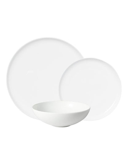 Cashmere Mansion High Rim Dinner Set 12 Piece in White