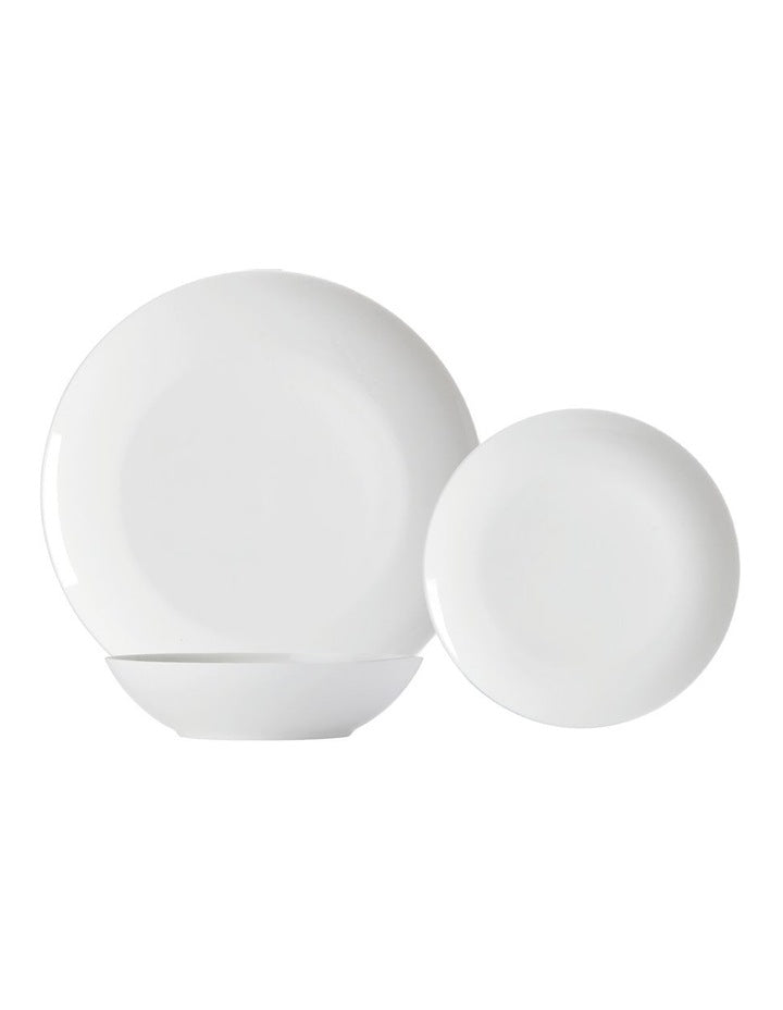 Cashmere Resort 12 Piece Coupe Dinner Set in White