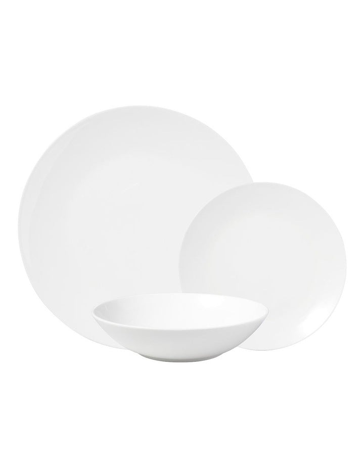 Cashmere Resort 12 Piece Coupe Dinner Set in White