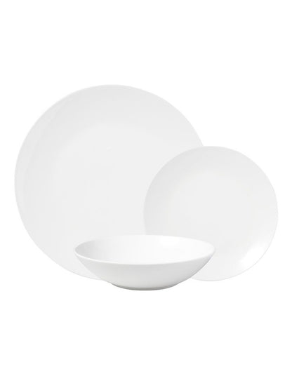 Cashmere Resort 12 Piece Coupe Dinner Set in White