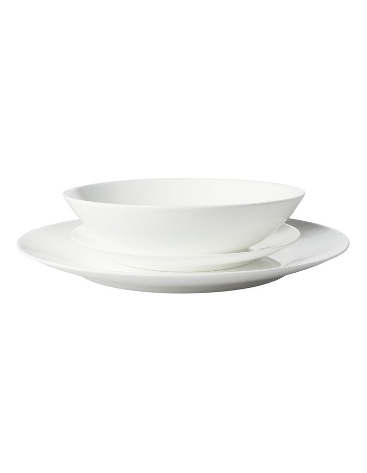 Cashmere Resort 12 Piece Coupe Dinner Set in White