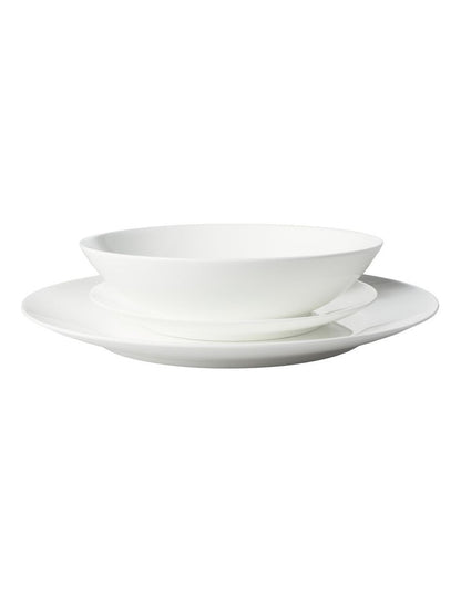 Cashmere Resort 12 Piece Coupe Dinner Set in White