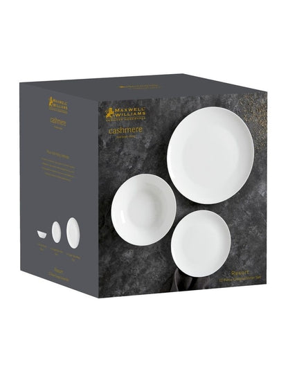 Cashmere Resort 12 Piece Coupe Dinner Set in White