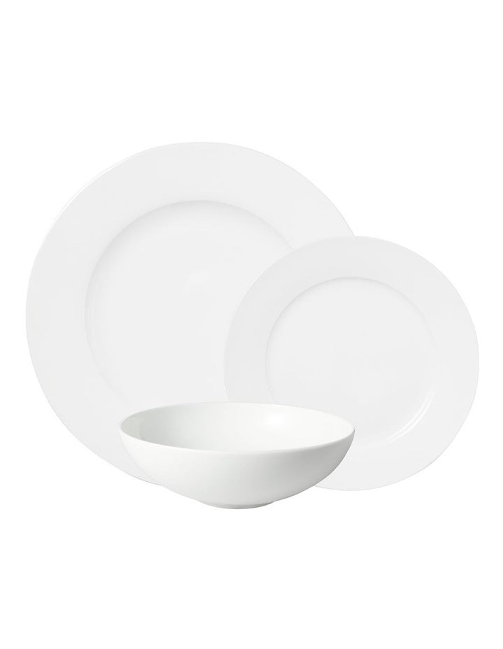 Cashmere Villa Rim Dinner Set 12 Piece in White