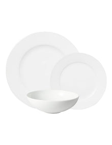 Cashmere Villa Rim Dinner Set 12 Piece in White