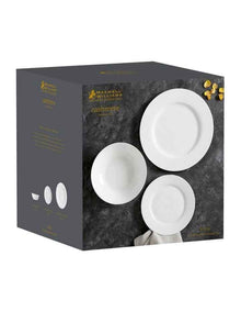 Cashmere Villa Rim Dinner Set 12 Piece in White