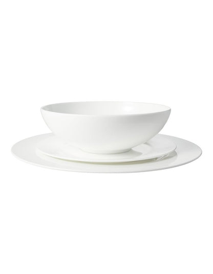 Cashmere Villa Rim Dinner Set 12 Piece in White