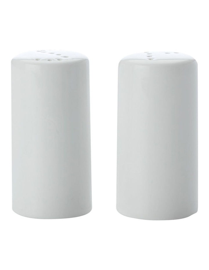 White Basics Cylindrical Salt And Pepper in White
