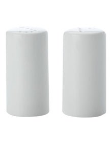 White Basics Cylindrical Salt And Pepper in White