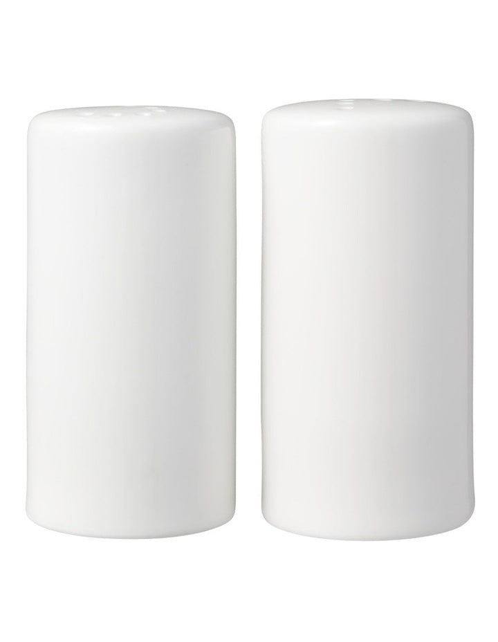 White Basics Cylindrical Salt And Pepper in White