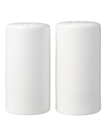 White Basics Cylindrical Salt And Pepper in White