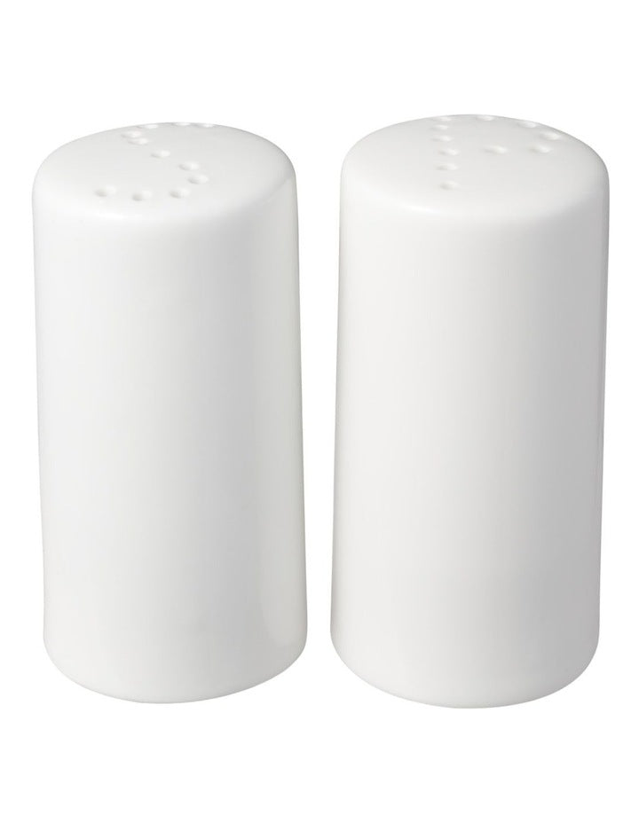 White Basics Cylindrical Salt And Pepper in White