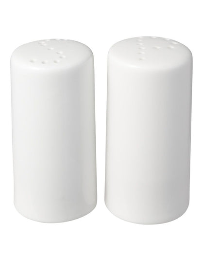 White Basics Cylindrical Salt And Pepper in White