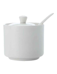 White Basics Straight Sugar With Spoon Gift Boxed in White