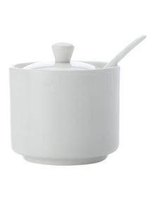White Basics Straight Sugar With Spoon Gift Boxed in White