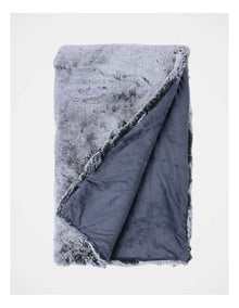 Oslo Faux Fur Throw Grey