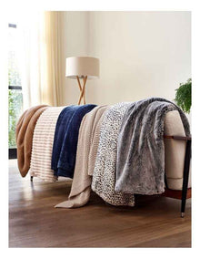 Oslo Faux Fur Throw Grey